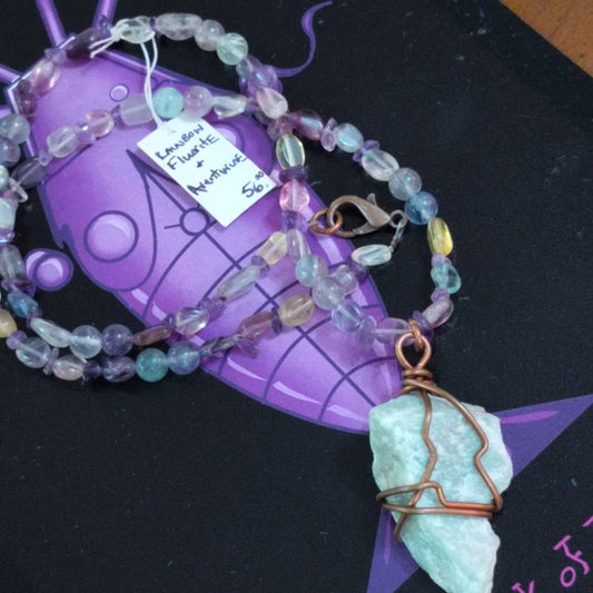 Rainbow Fluorite & Aventurine Necklace