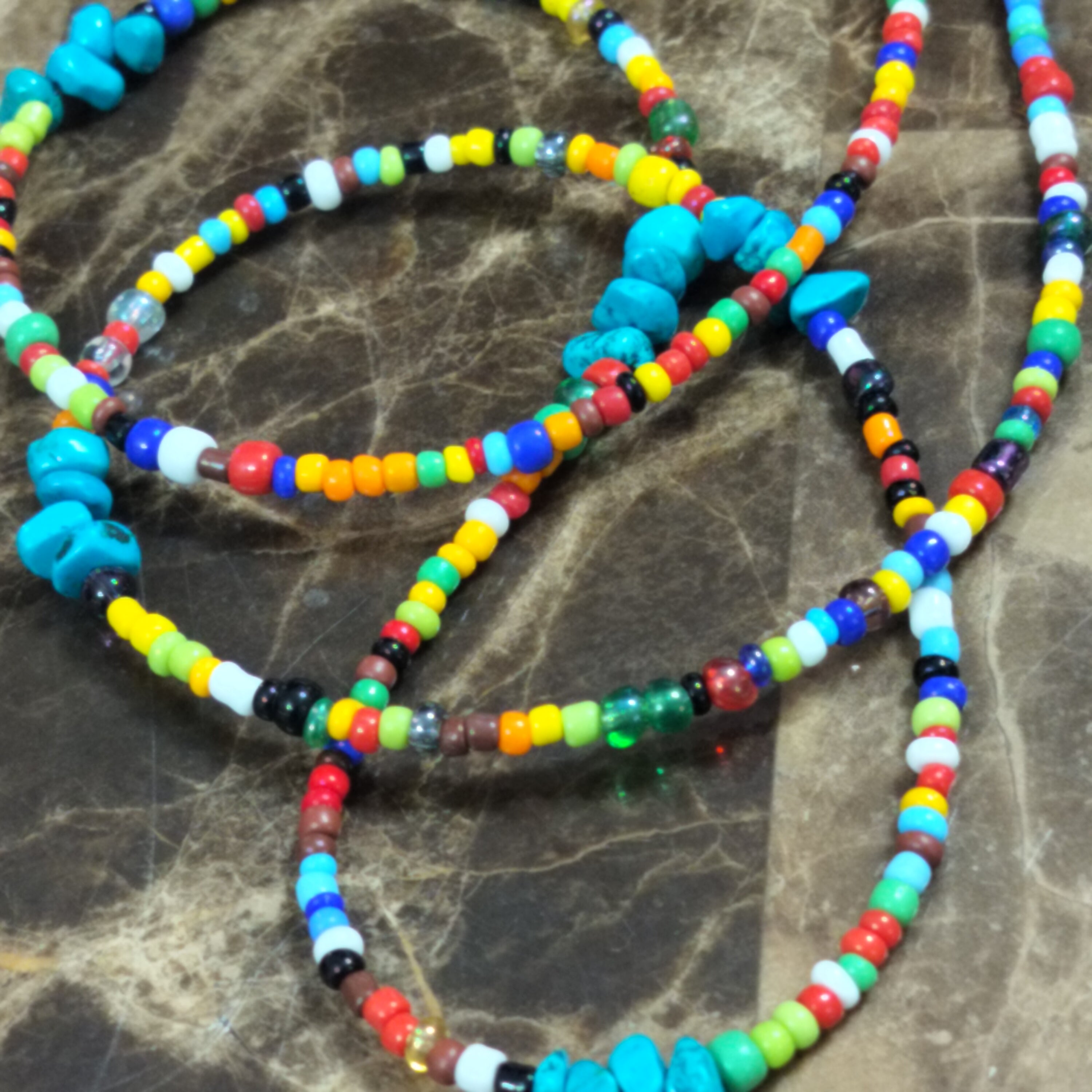 Turquoise multicolor Waistbeads