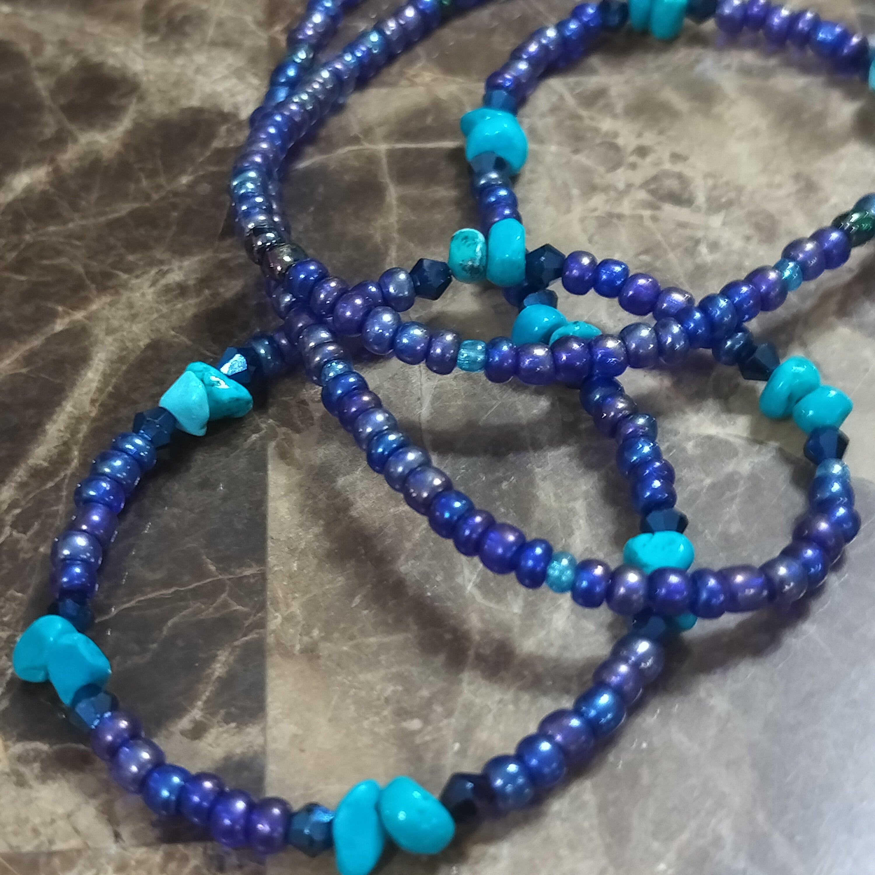 Turquoise Royal Blue Waistbeads