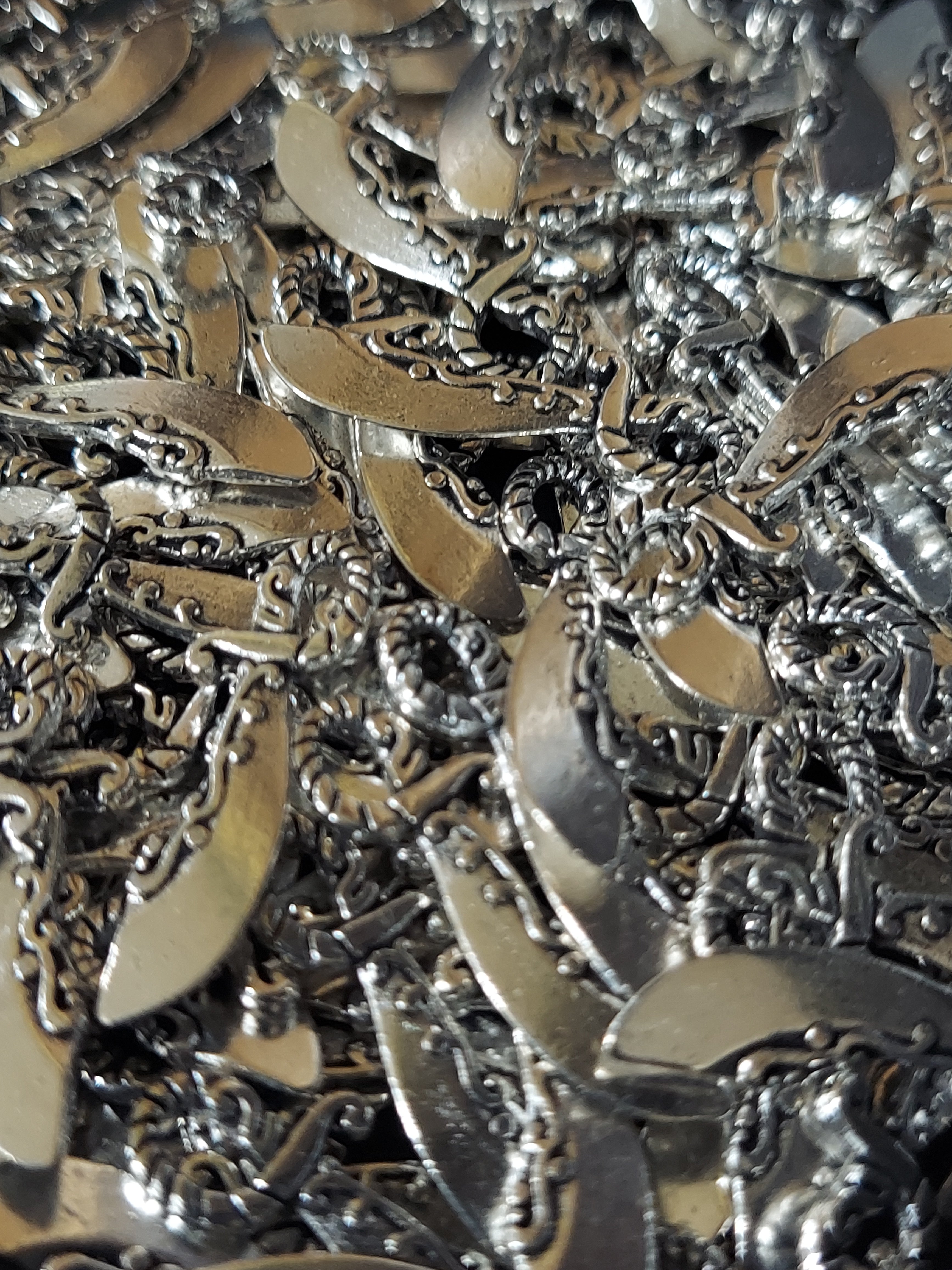 Silver-tone Sword Charms