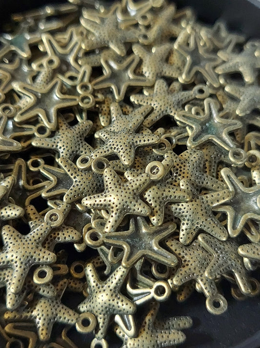 Bronze-tone Starfish Charms