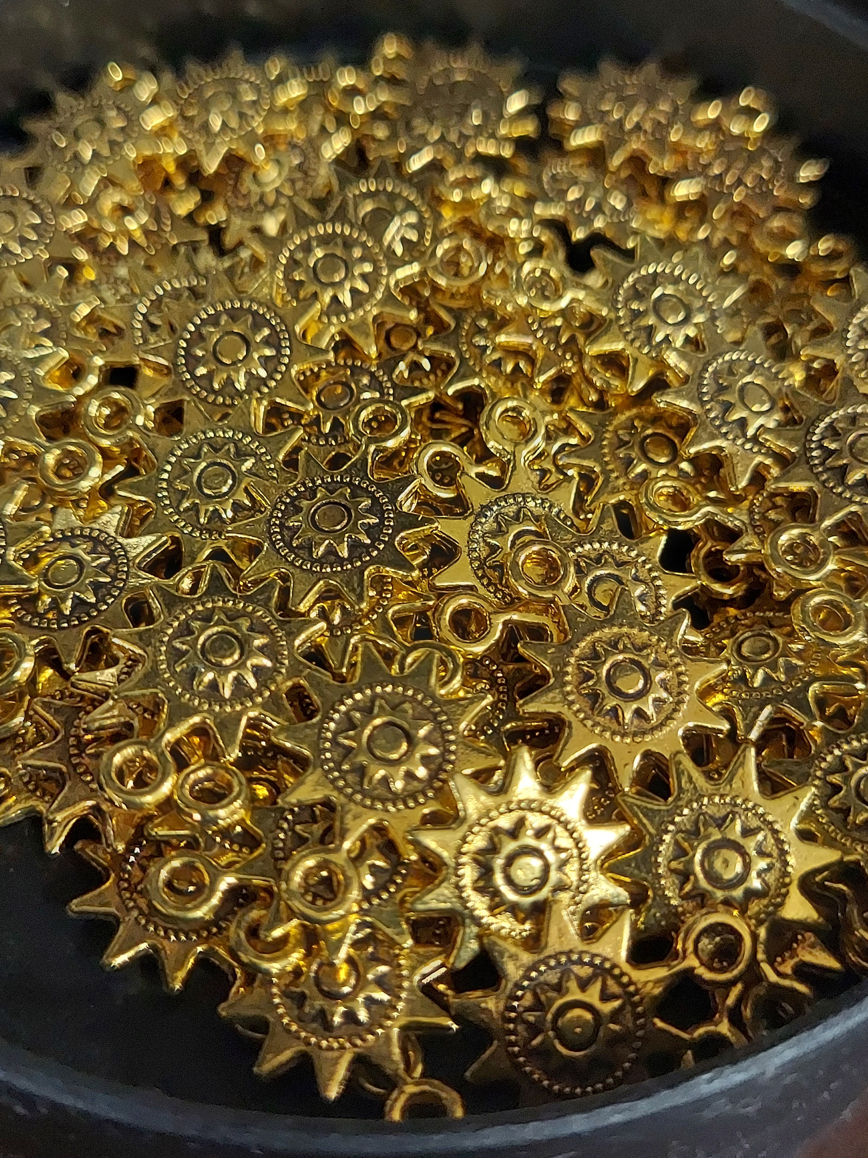 Gold-tone Sun Charms
