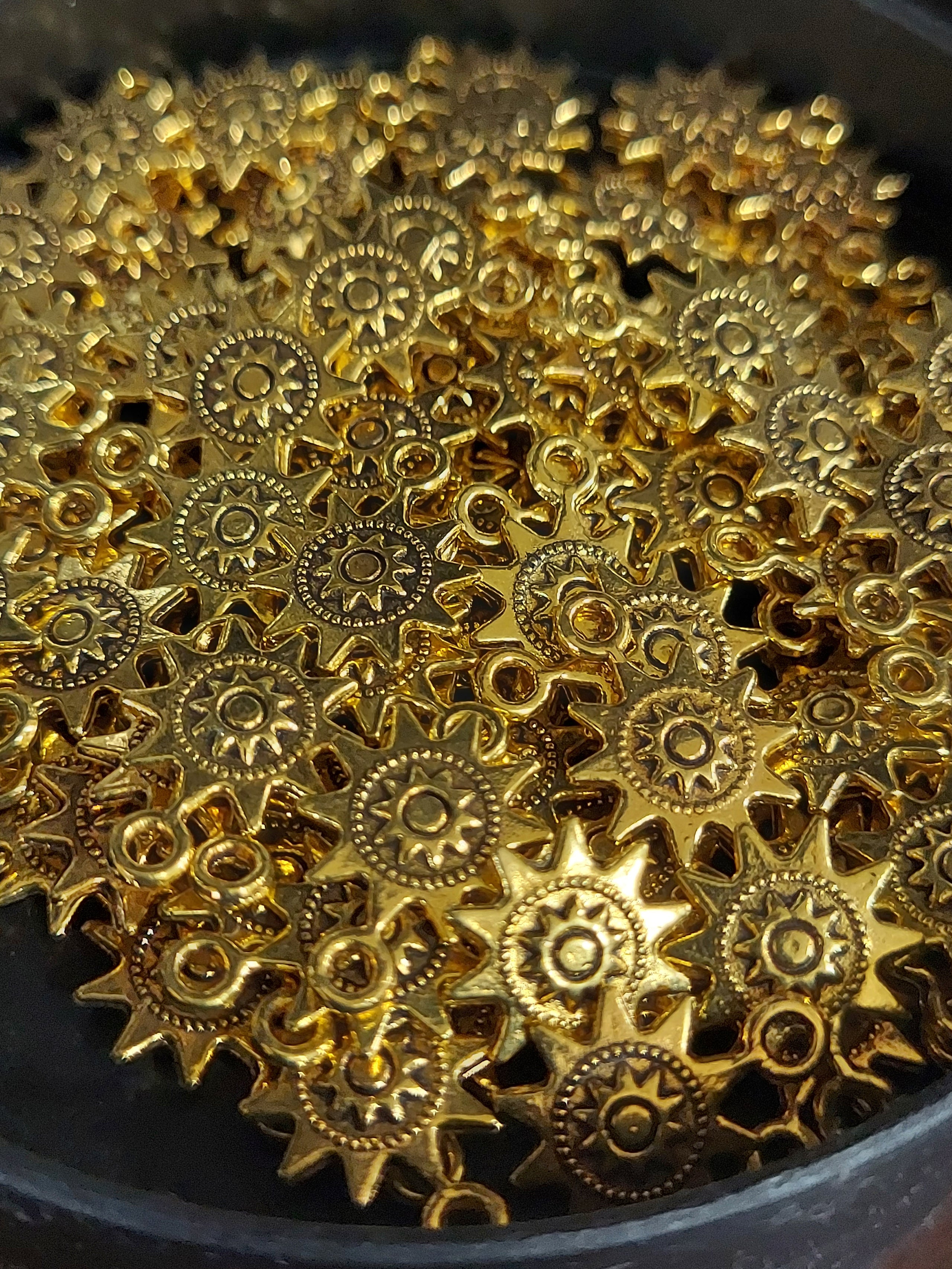 Gold-tone Sun Charms