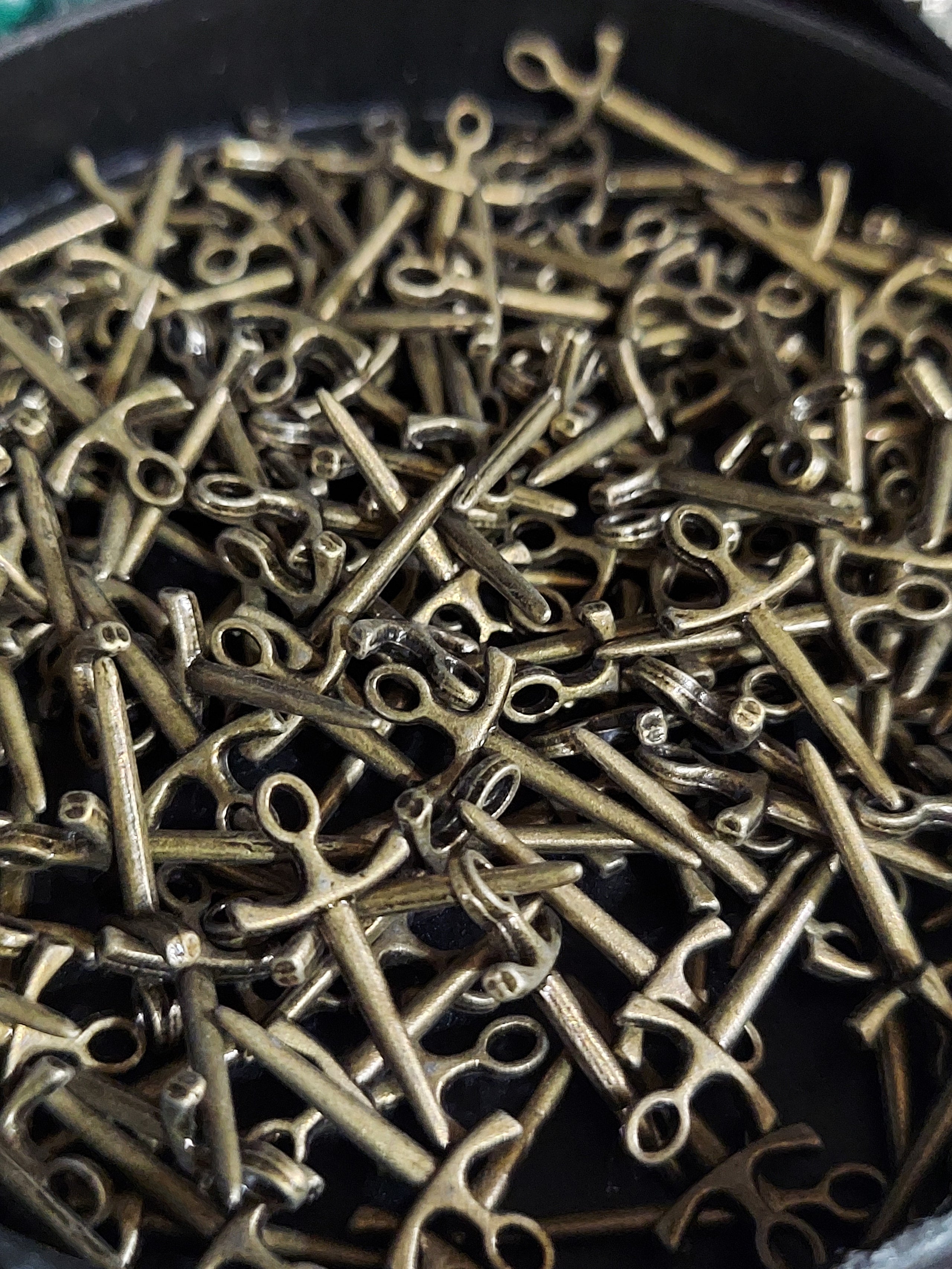 Bronze-tone Dagger Charms