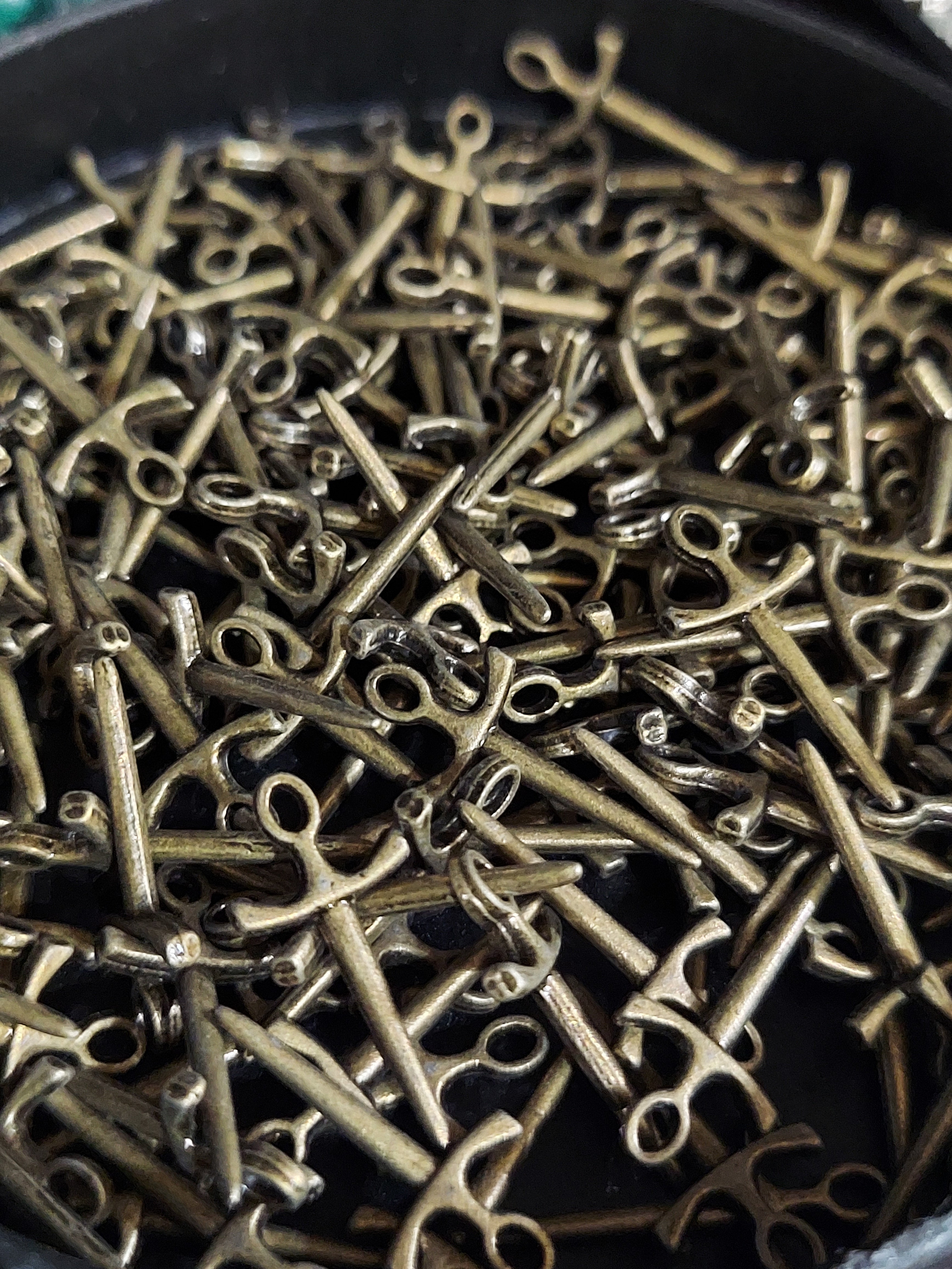 Bronze-tone Dagger Charms