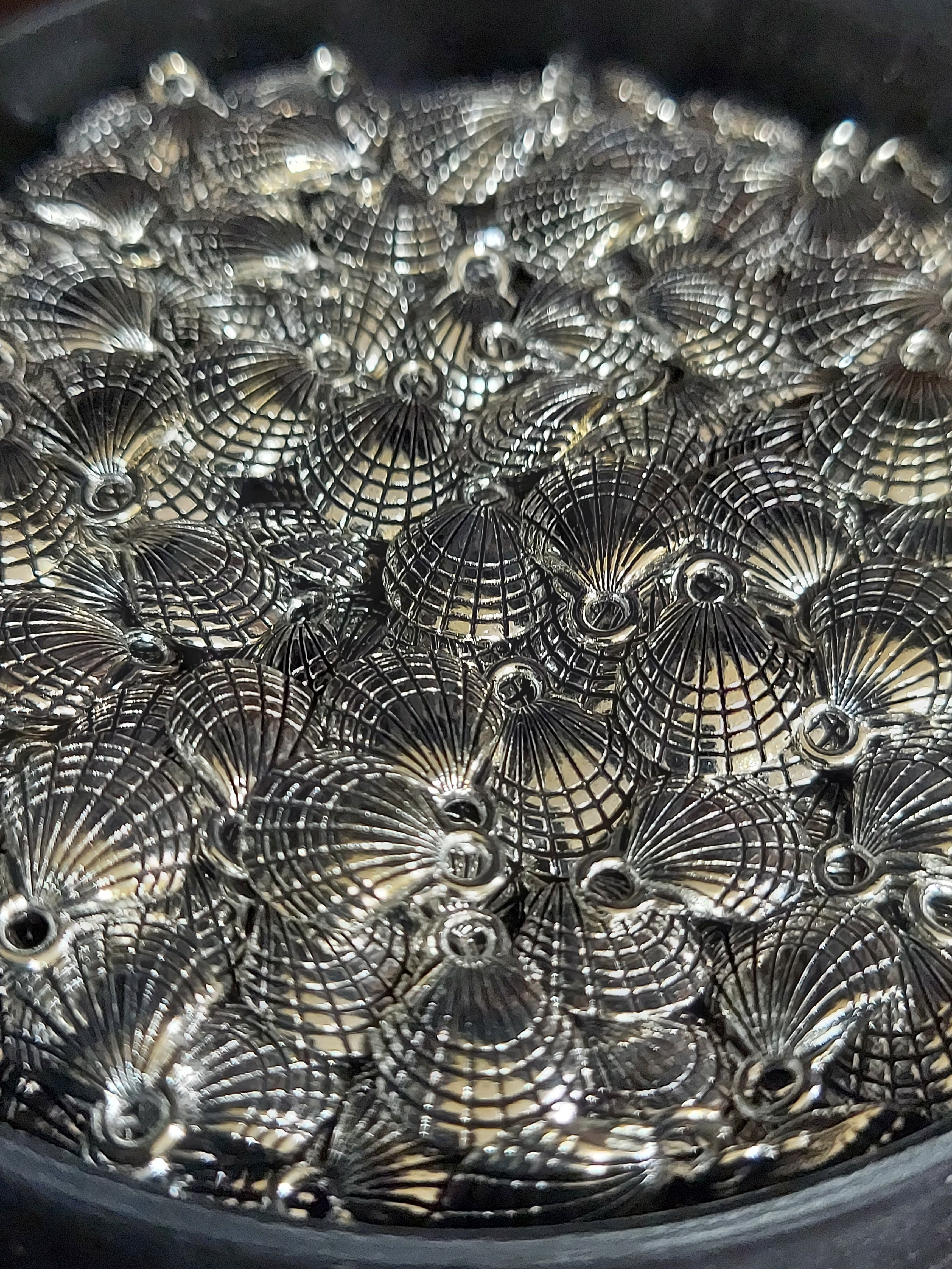 Silver-tone Clam Shell Charms