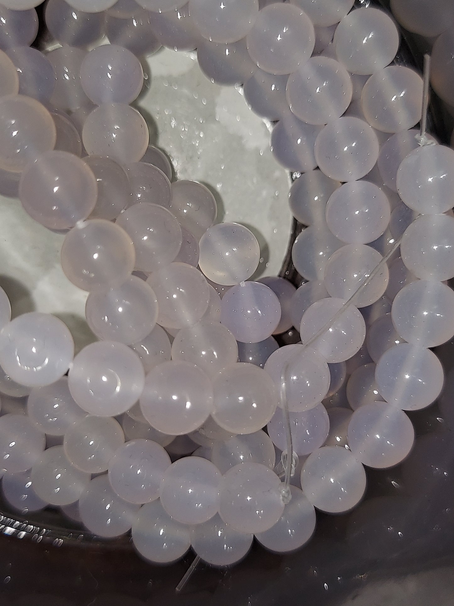 Beads: White Agate