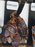 Raw Amethyst Pendant on Necklace Rope