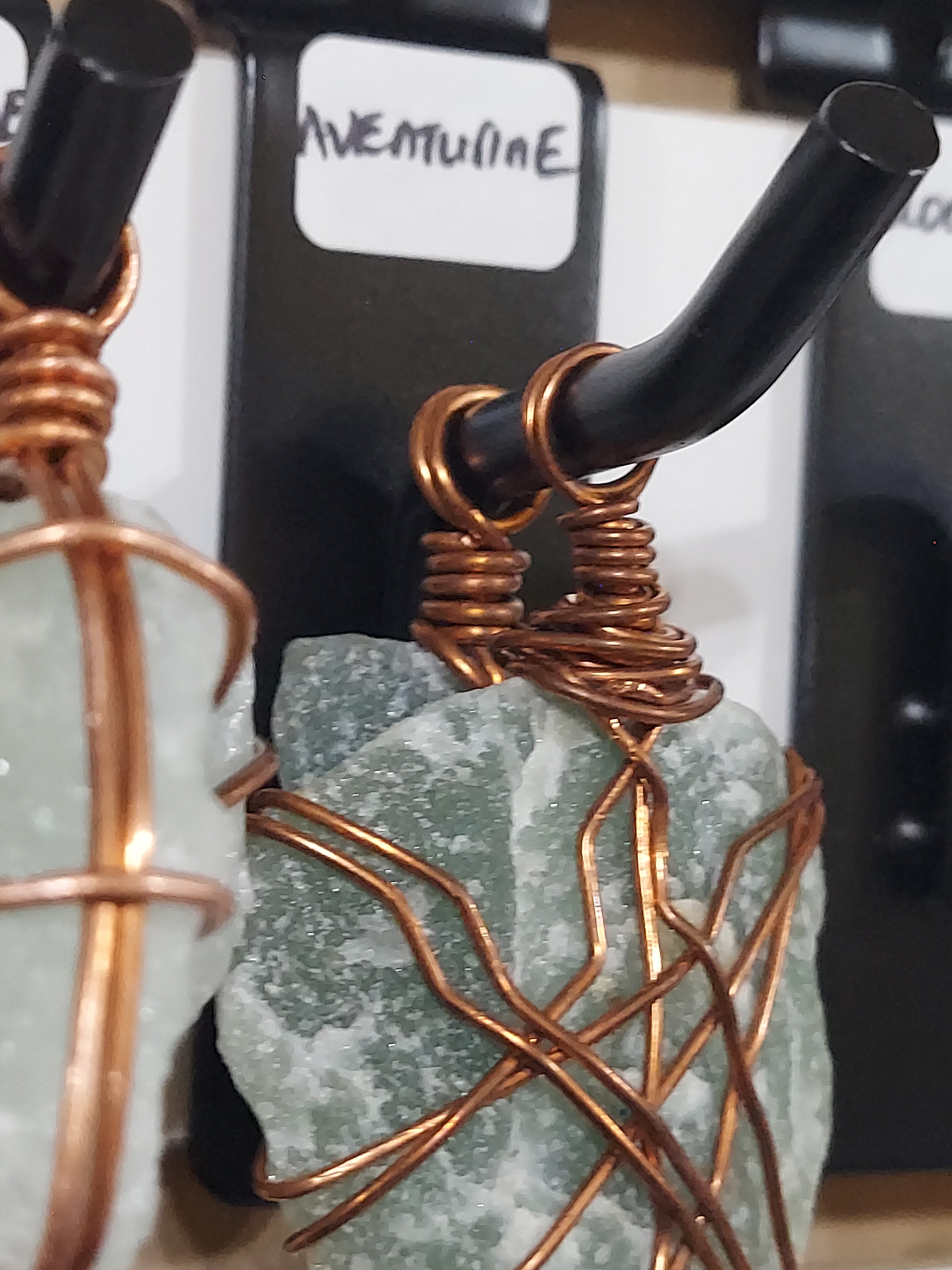 Raw Aventurine Pendant on Necklace Rope