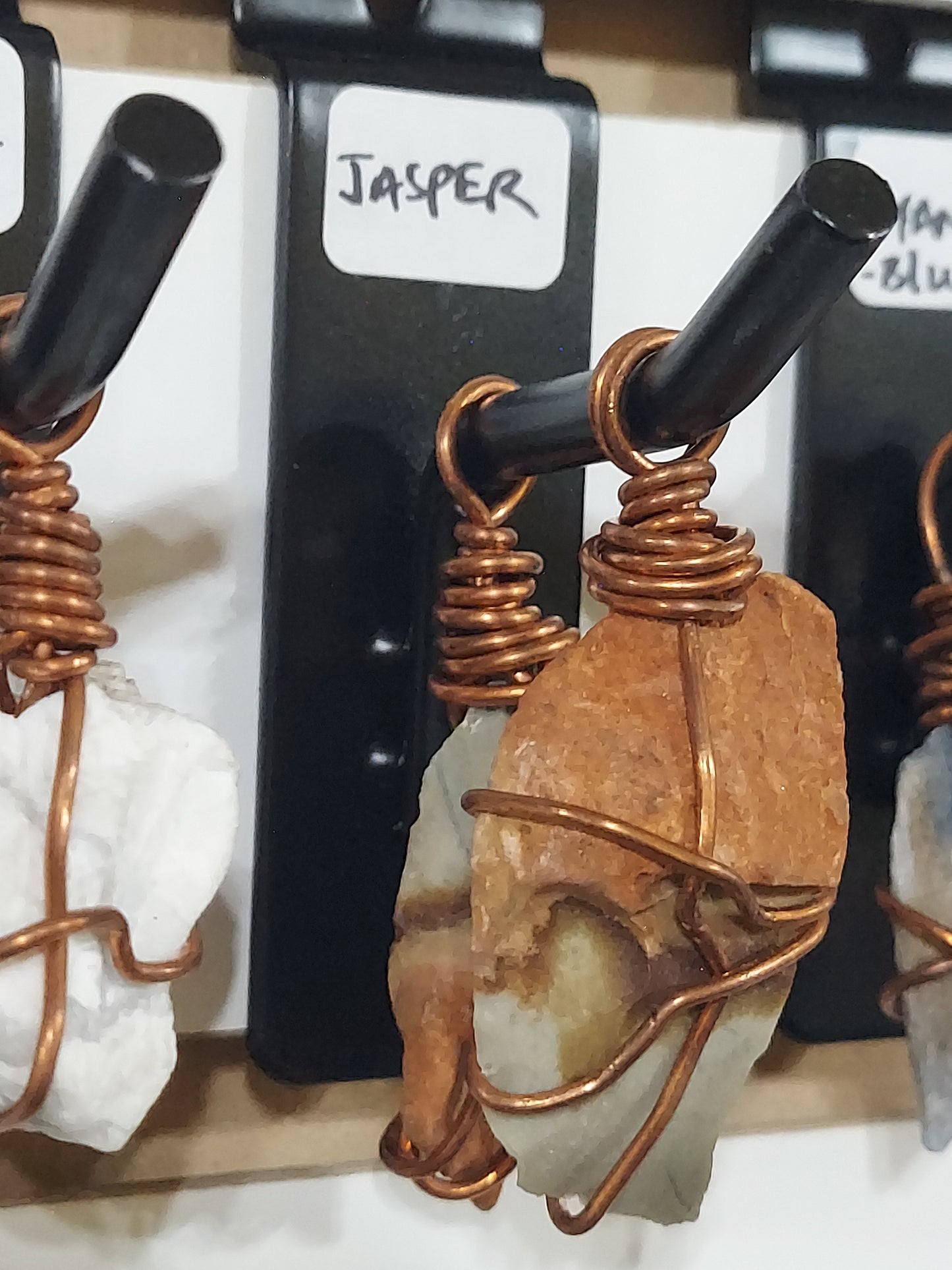 Raw Jasper Pendant on Necklace Rope