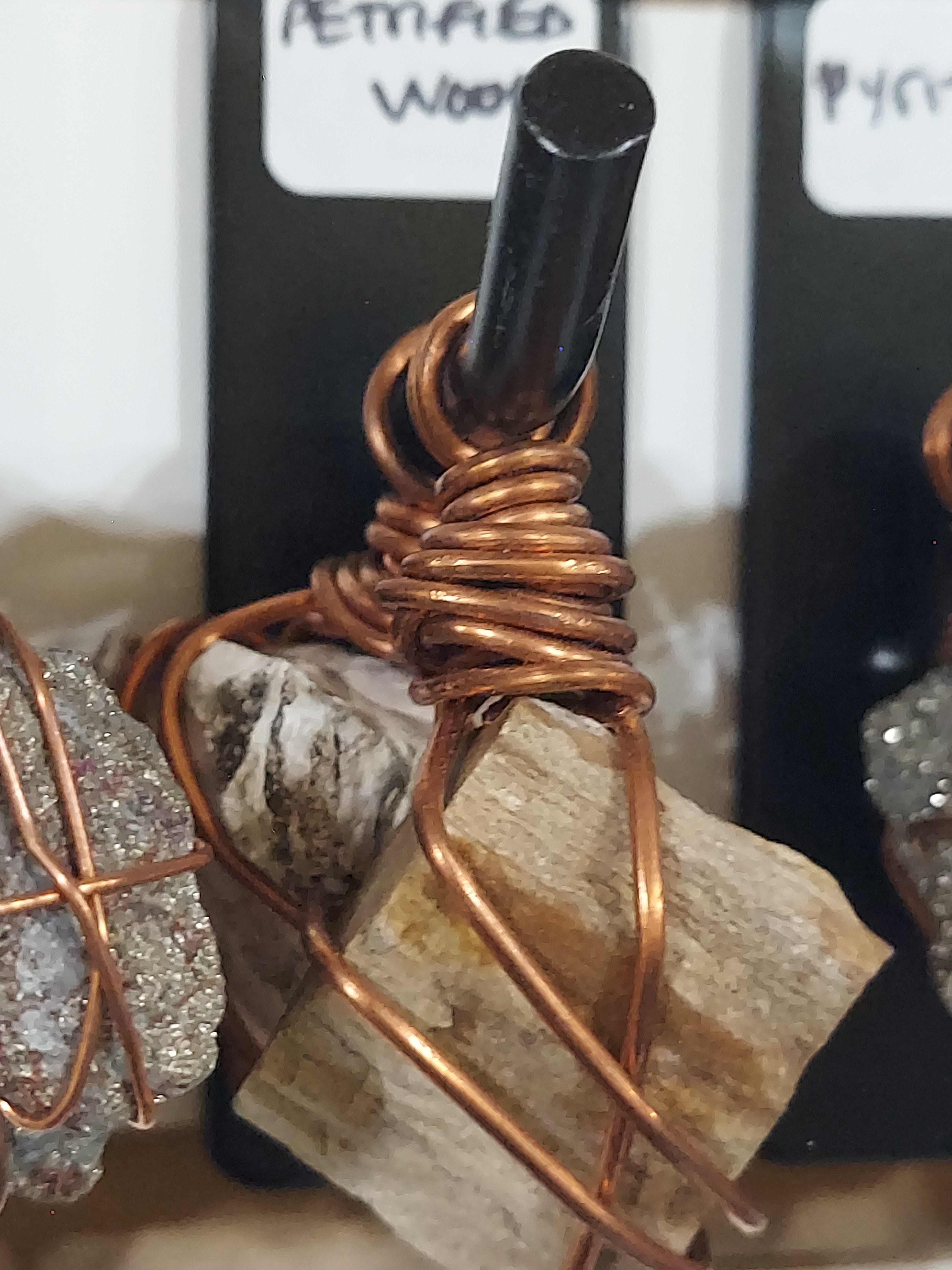 Raw Petrified Wood Pendant on Necklace Rope