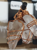 Raw Quartz Crystal Pendant on Necklace Rope