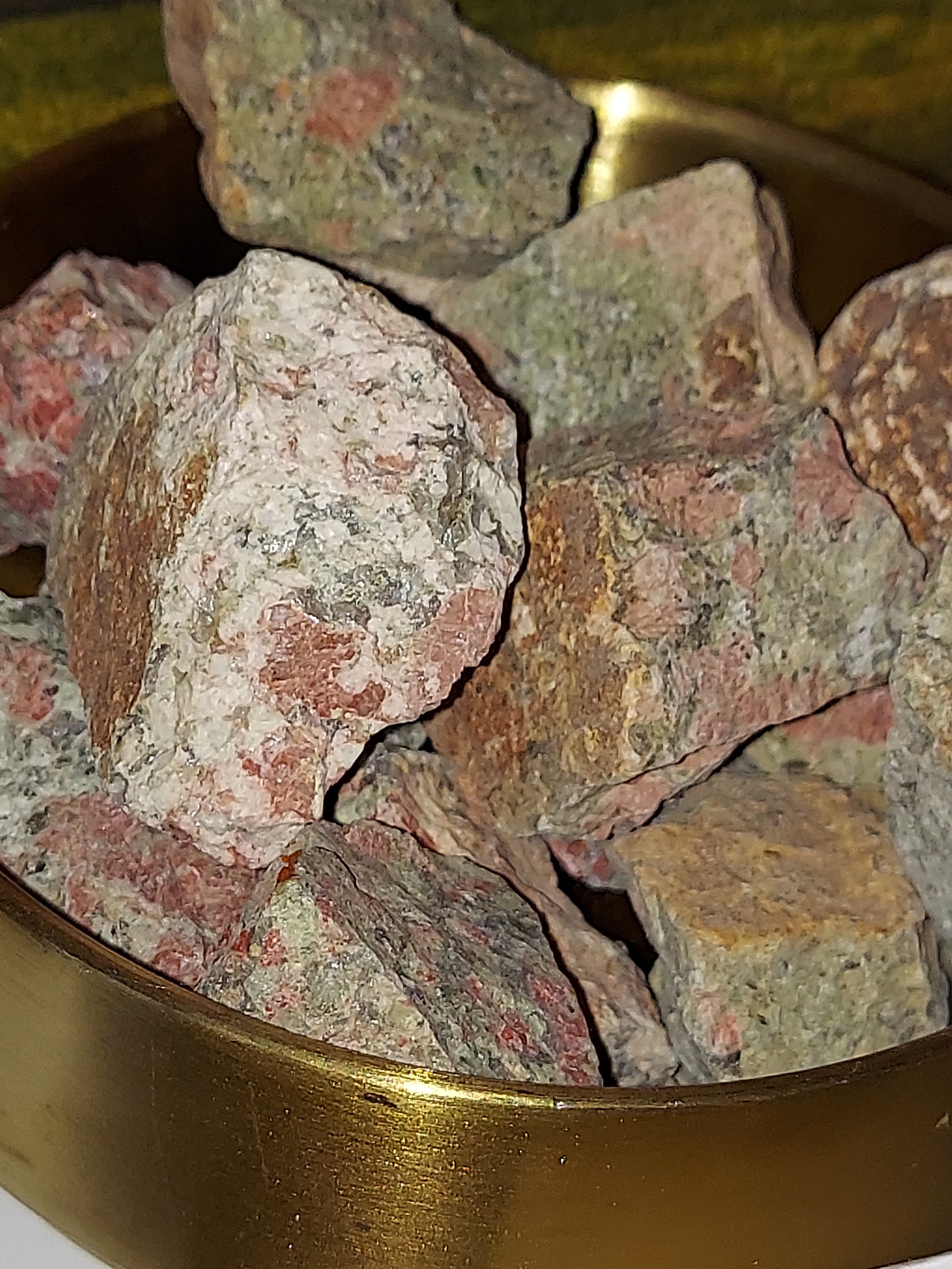 1 Unakite Stone, appx 1.5"