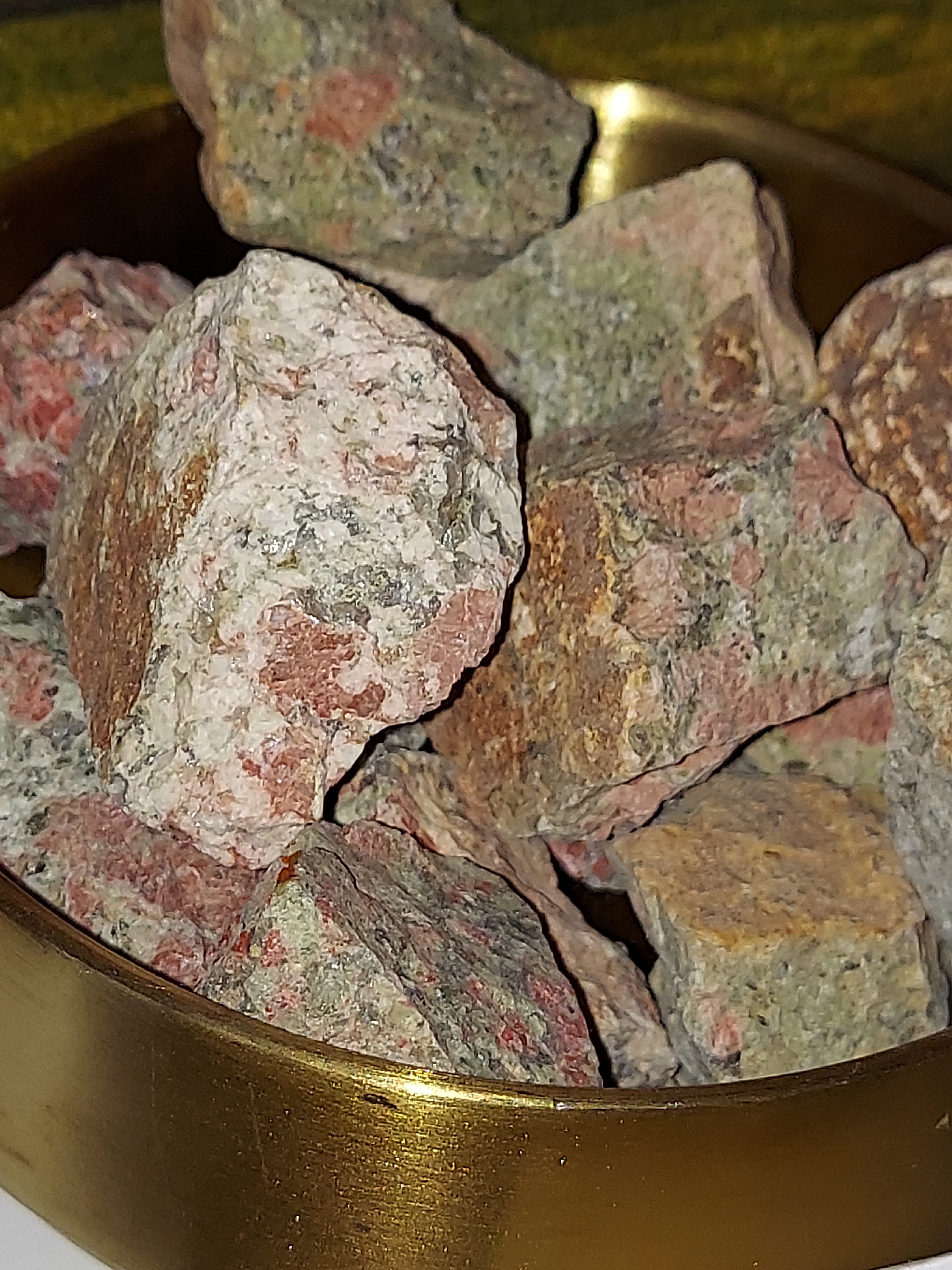 1 Unakite Stone, appx 1.5"