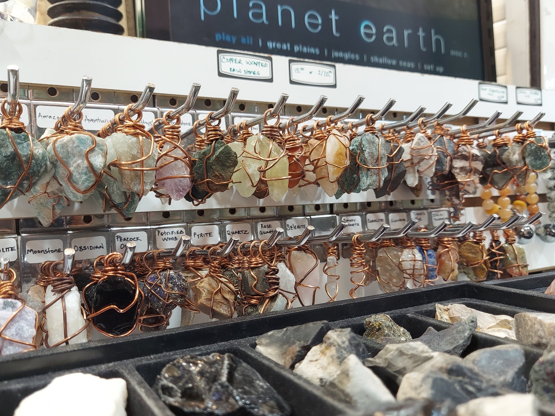 Black Tourmaline Stone Pendant on Necklace Rope – Enchanted Jewelz ...