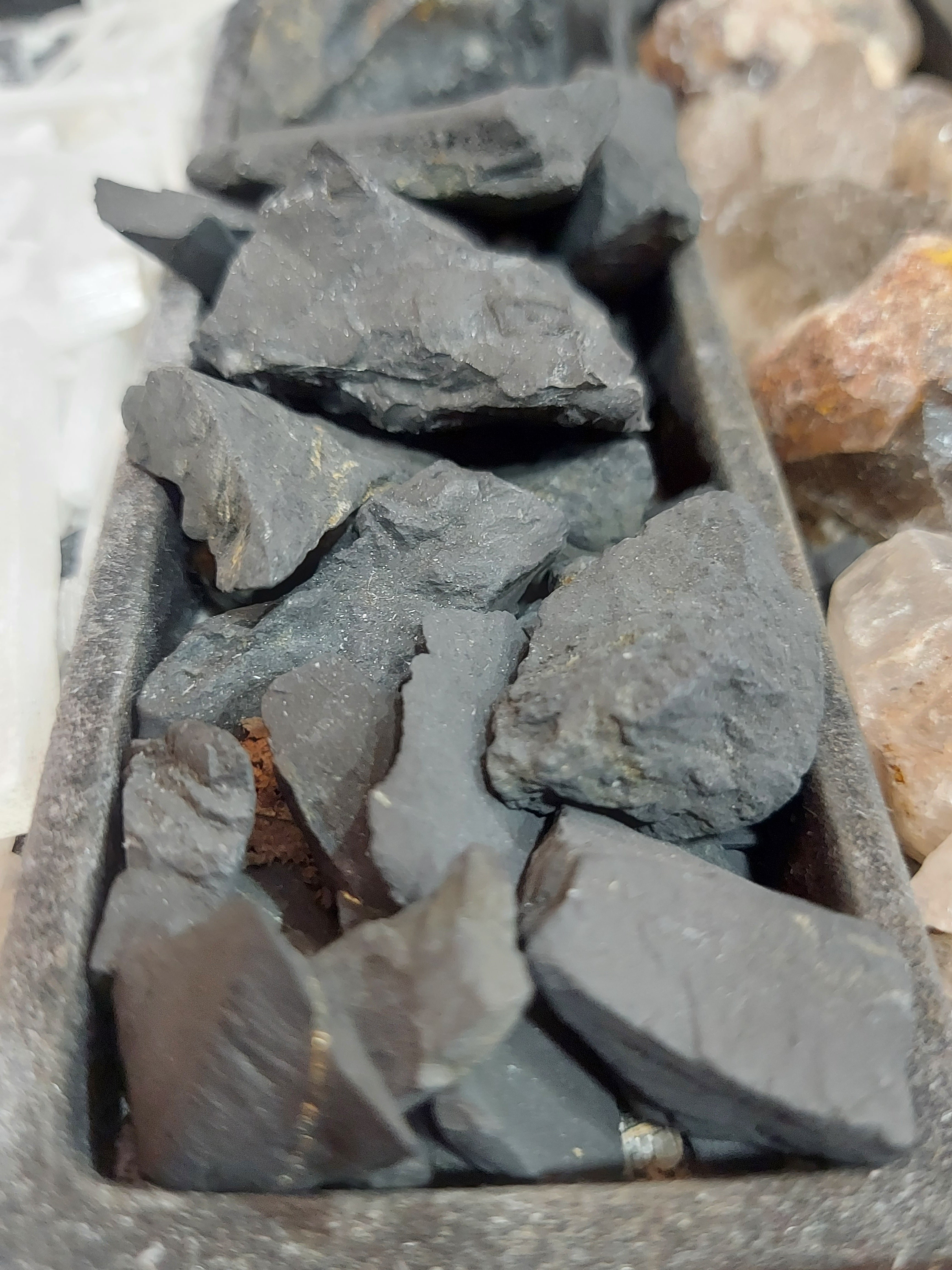 1 Black Shungite Stone, appx 1.5"