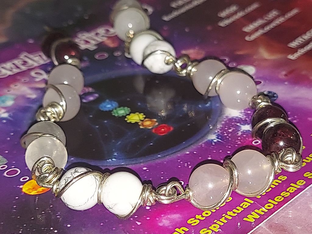 Sterling Silver Gem Links Bracelet