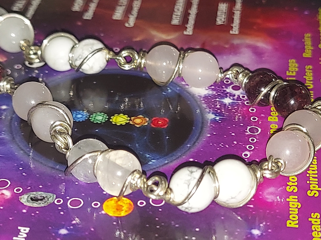 Sterling Silver Gem Links Bracelet