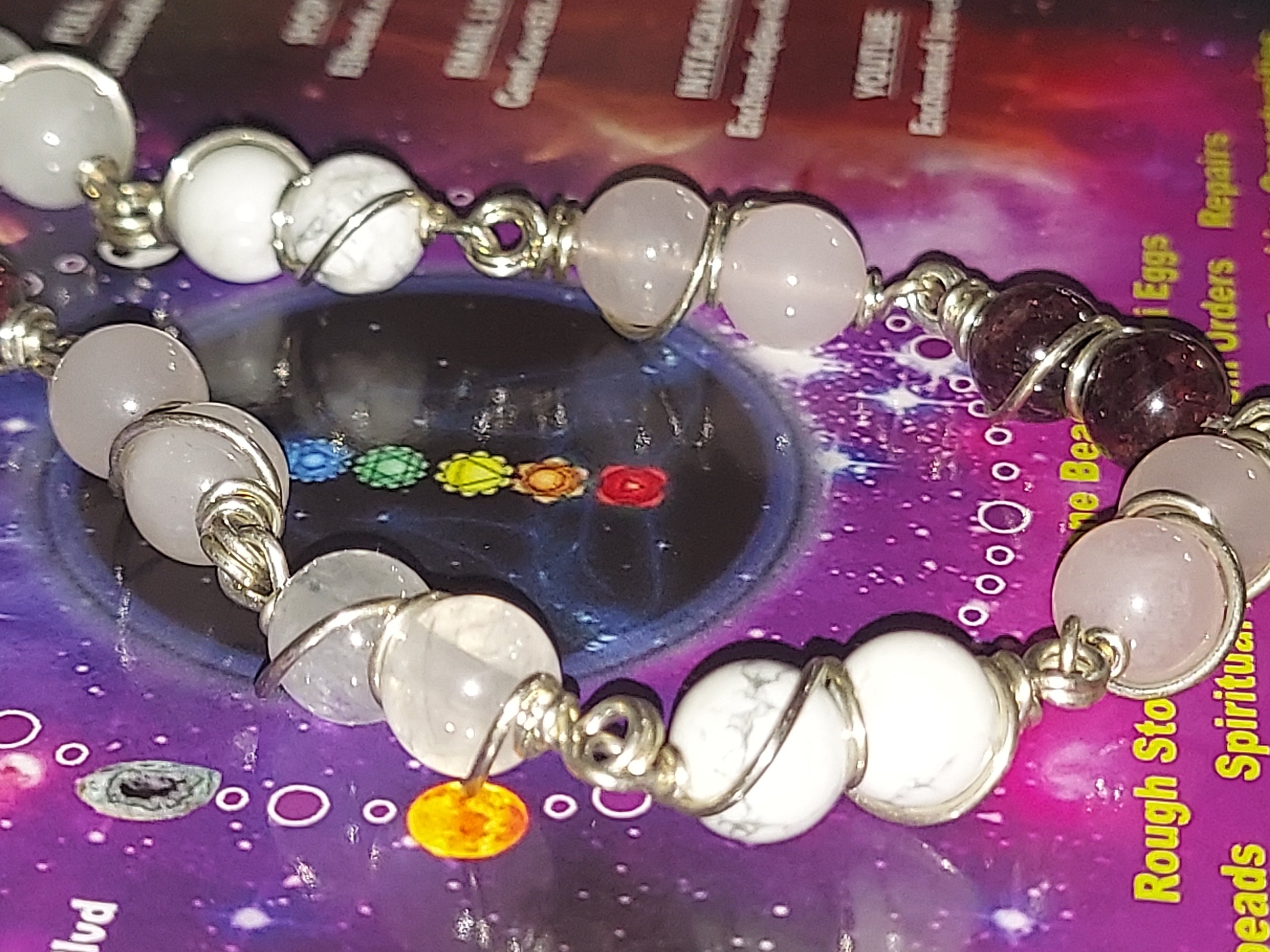 Sterling Silver Gem Links Bracelet