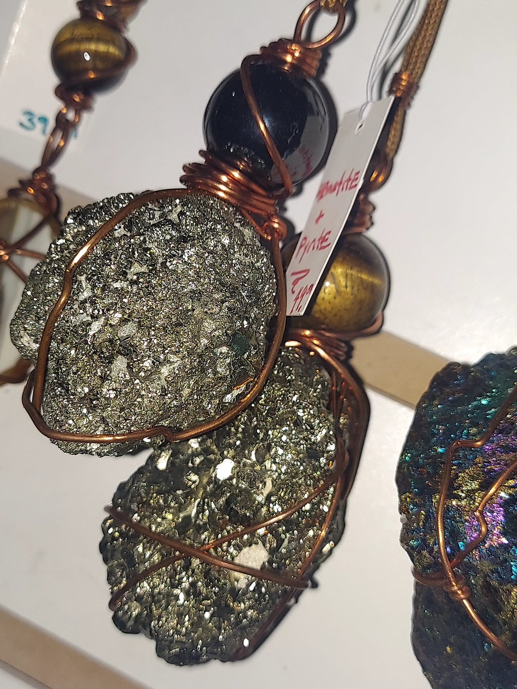 Extra Large Sparkling Pyrite Necklace