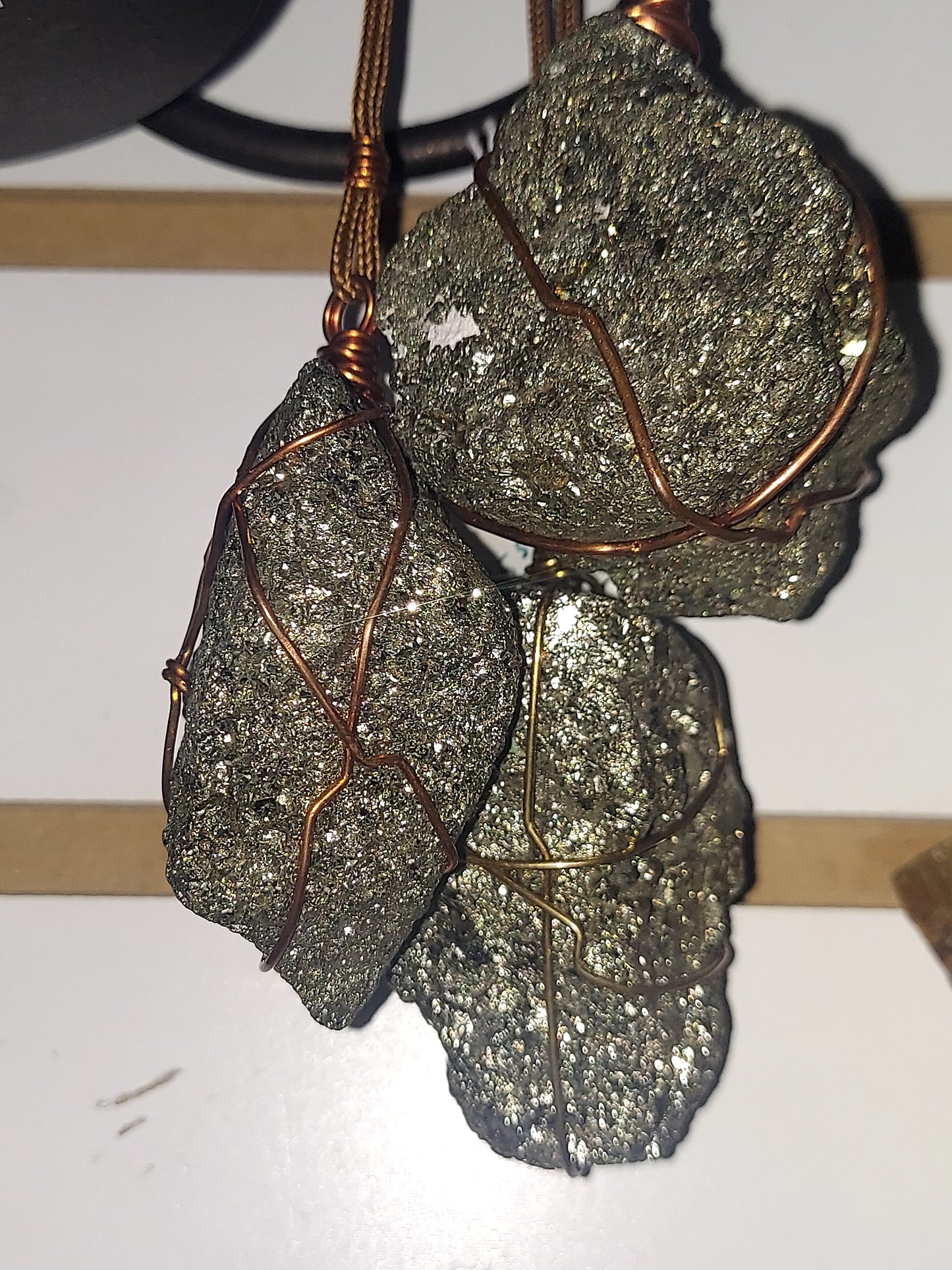 Extra Large Sparkling Pyrite Necklace