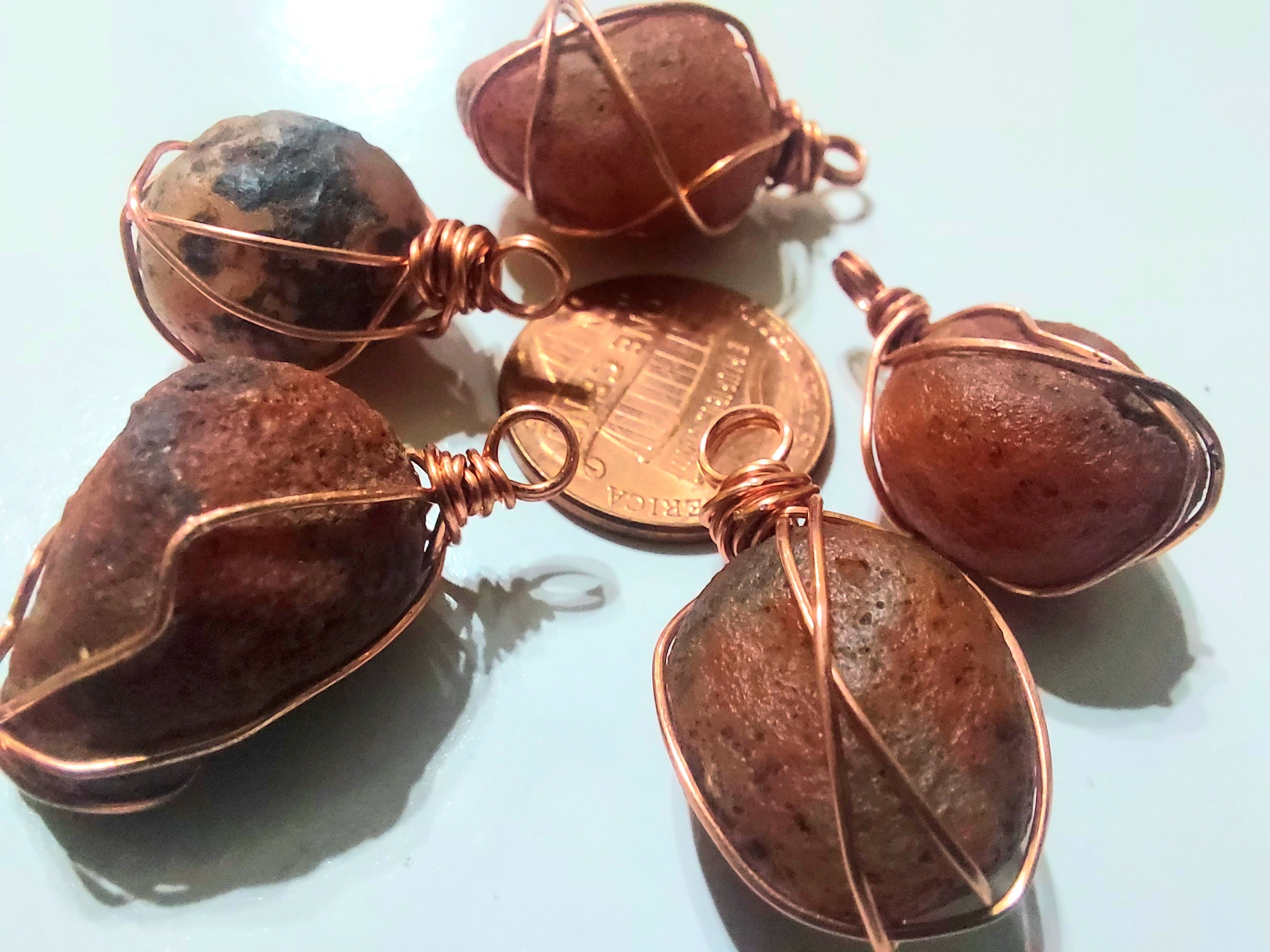 WHOLESALE: 30 count Mini-Pendants 1" Carnelian